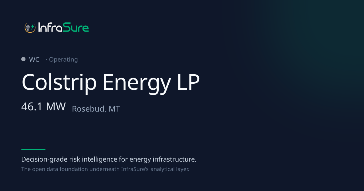 Colstrip Energy LP, MT — 46 MW WC