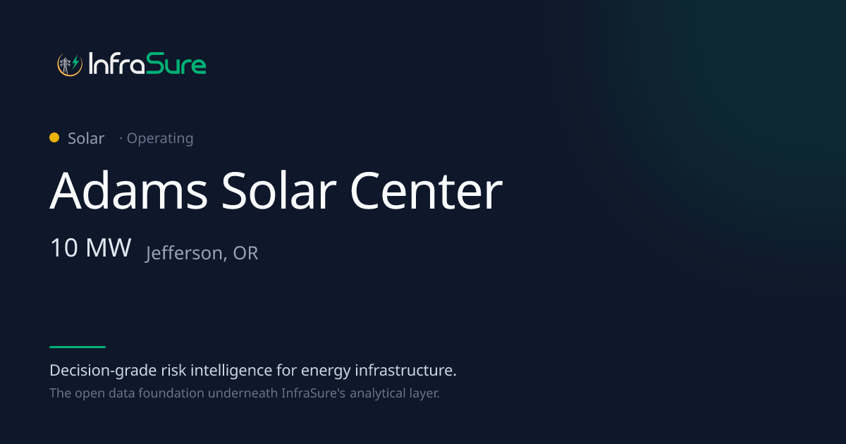 Adams Solar Center, OR — 10 MW Solar