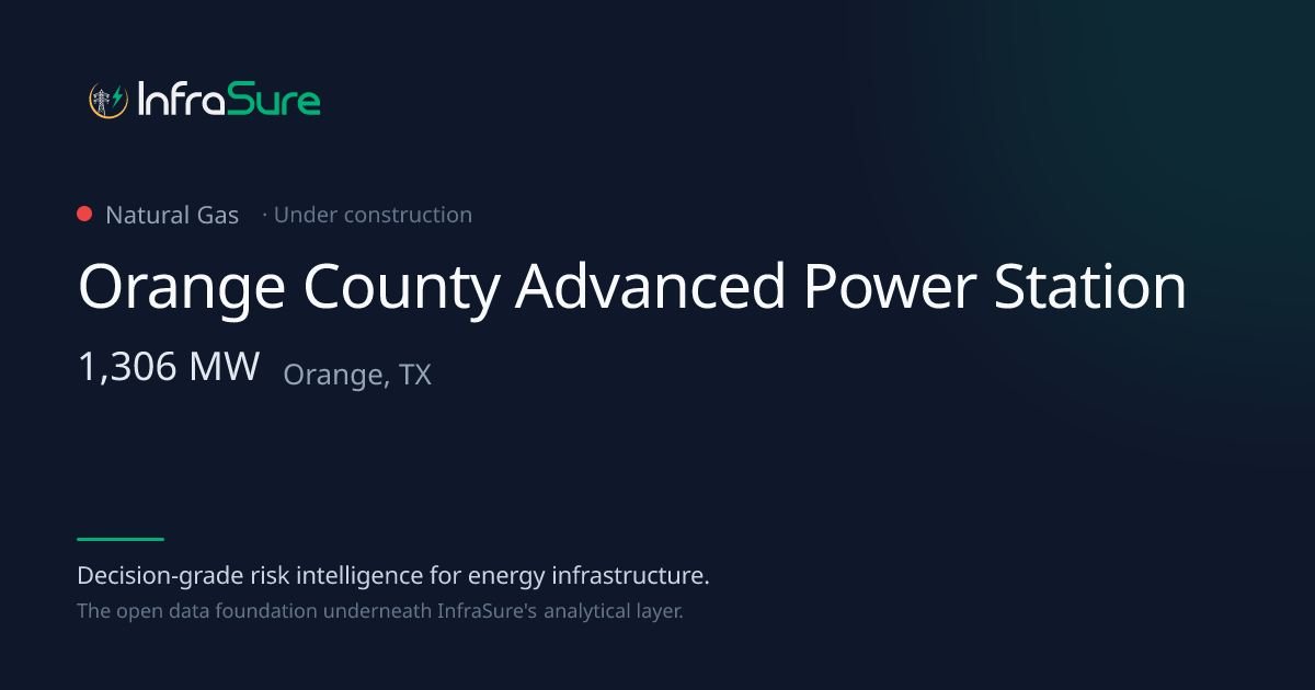 Orange County Advanced Power Station, TX — 1306 MW Gas